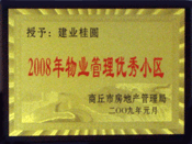 2009年1月6日，商丘桂園榮獲"商丘市物業(yè)管理優(yōu)秀小區(qū)"稱號。